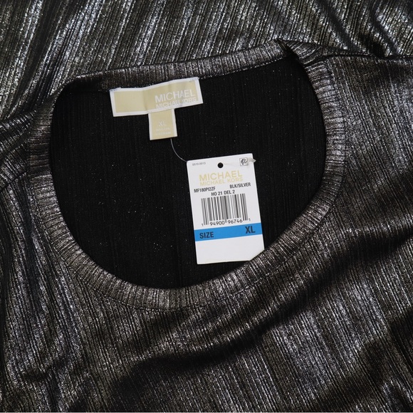 Michael Kors Short-Sleeve Metallic Maxi Dress NWT - Picture 3 of 11